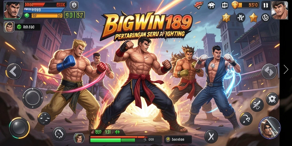 Screenshot gameplay BIGWIN189 yang menunjukkan aksi pertempuran seru.
