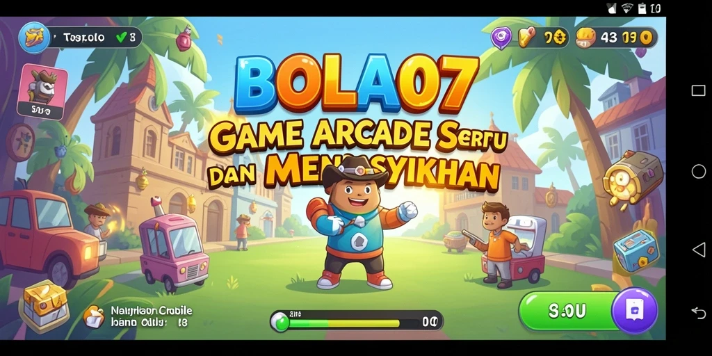 Screenshot gameplay BOLA07 yang menunjukkan aksi seru di dalam game Arcade.