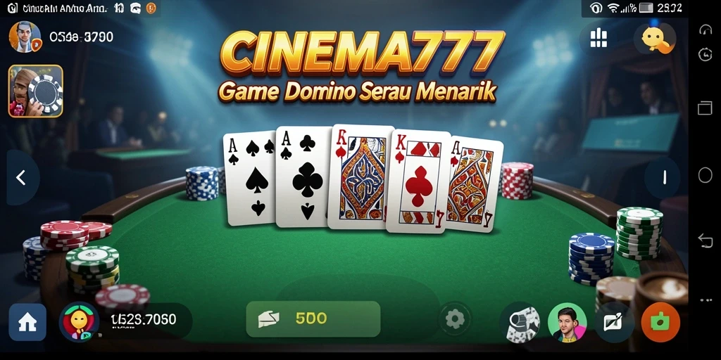 Menampilkan aksi seru dalam permainan Domino.