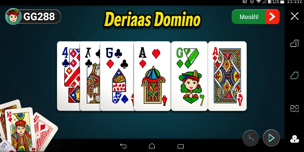 Screenshot gameplay GG288 yang menampilkan keseruan bermain Domino.