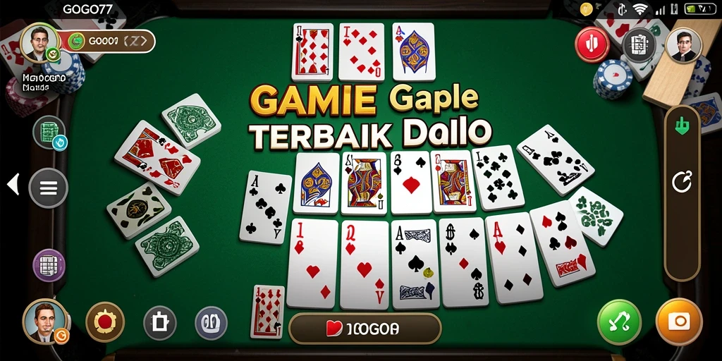 Tampilan permainan Gaple yang seru dan interaktif di GOGO77.