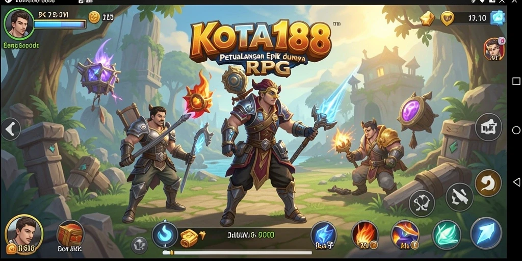 Tampilan gameplay RPG KOTA188 dengan aksi mendebarkan.