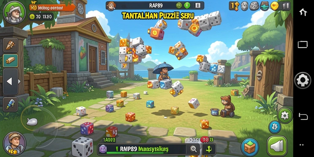 Screenshot gameplay RAP89 menampilkan momen seru dalam menyelesaikan teka-teki.