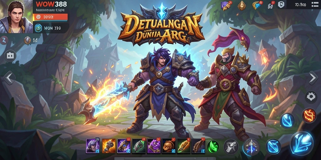 Tangkapan layar permainan WOW388 menampilkan aksi pertempuran yang mendebarkan di dunia ARPG.