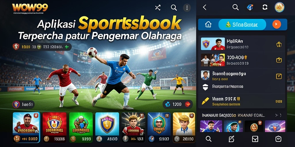 Screenshot WOW99 menampilkan antarmuka pengguna dengan berbagai pilihan taruhan olahraga.